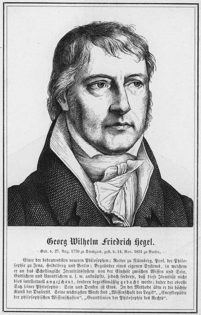 Georg Wilhelm Friedrich Hegel (grafika) autorstwa German School