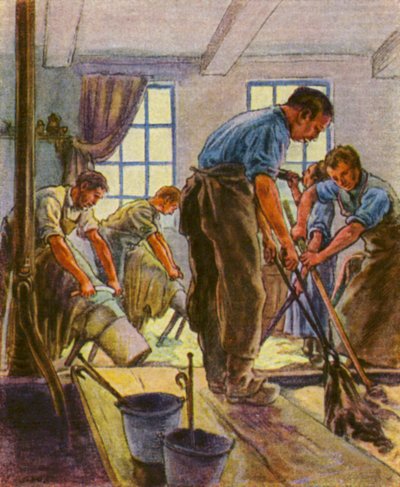 Gerber Und Farber / Garbarze i barwiarze (druk kolorowy) autorstwa German School