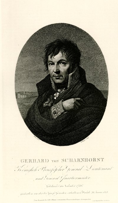 Gerhard Johann David von Scharnhorst, 1884-90 autorstwa German School