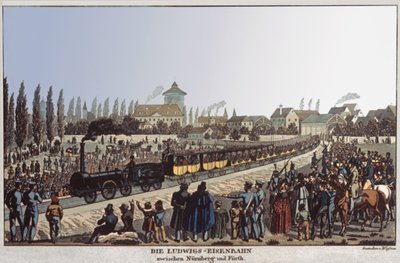 Koleje Niemieckie. c.1830-1840 (grawerowanie) autorstwa German School