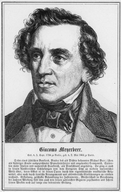 Giacomo Meyerbeer (grawerunek) autorstwa German School