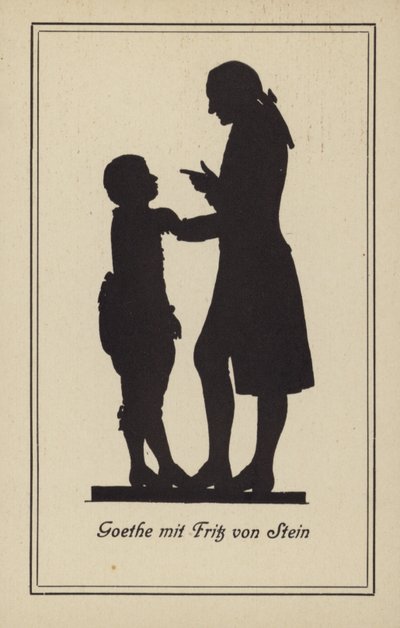 Goethe z Fritzem von Steinem (litografia) autorstwa German School