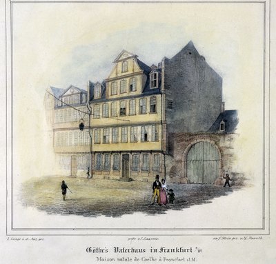Dom Goethego we Frankfurcie (kolor lito) autorstwa German School