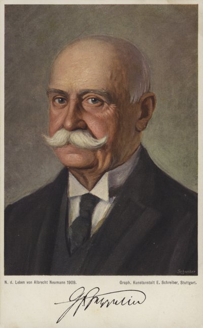 Graf Ferdinand von Zeppelin, niemiecki projektant i konstruktor sterowców (kolor lito) autorstwa German School