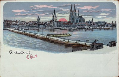 Kartka z pozdrowieniami z Kolonii, sprzed 1900 autorstwa German School