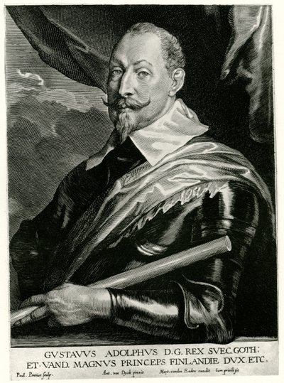 Gustaw II Adolf, król Szwecji autorstwa German School