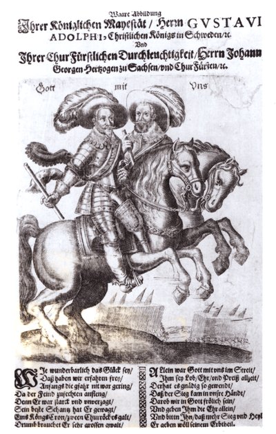 Gustaw Adolf II (1594-1632) i Gustaw Adolf IV (1778-1837), królowie Szwecji autorstwa German School