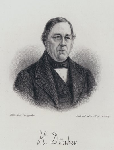 Heinrich Duentzer, filolog niemiecki i historyk literatury (grafika) autorstwa German School