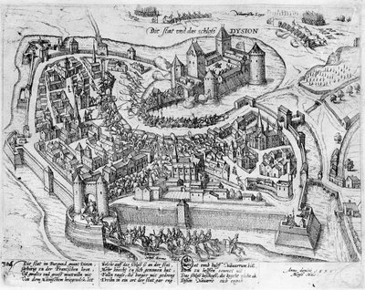 Henryk IV (1553-1610) wjeżdżający do Dijon po zwycięstwie pod Fontaine-Francaise nad Hiszpanią, 5 czerwca 1595 autorstwa German School