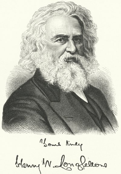 Henry Wadsworth Longfellow, amerykański poeta i profesor (grafika) autorstwa German School
