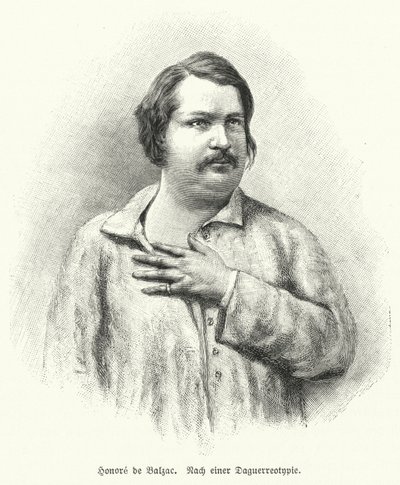 Honore de Balzac , francuski powieściopisarz i dramaturg (lito) autorstwa German School