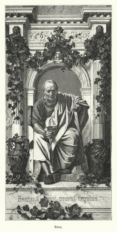 Horacy, poeta rzymski (rycina) autorstwa German School