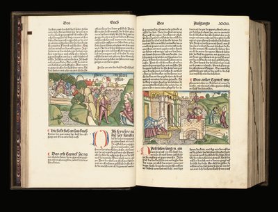 Iluminowana kopia 9. wydania Biblii w języku niemieckim, Anton Koberger, Norymberga, 1483 autorstwa German School