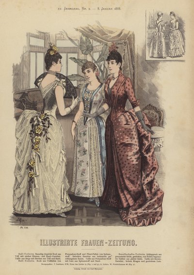 Ilustracja do Illustrirte Frauen-Zeitung (kolor lito) autorstwa German School