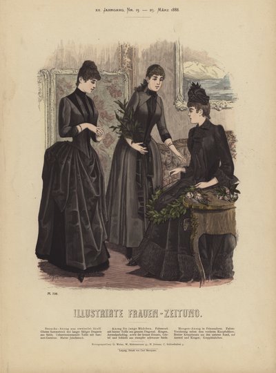 Ilustracja do Illustrirte Frauen-Zeitung (kolor lito) autorstwa German School
