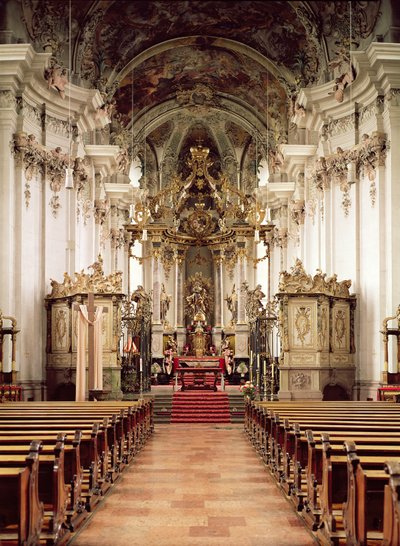 Wnętrze projektu Balthasara Neumanna (1687-1753) 1734-54 autorstwa German School