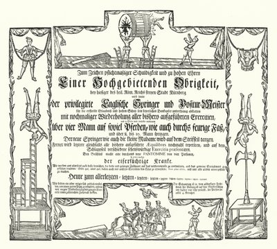 Zaproszenie na spektakl publiczny w Norymberdze (rycina) autorstwa German School