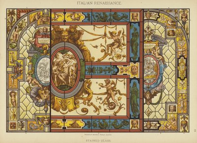 Włoski renesans, Witraż (kolor lito) autorstwa German School