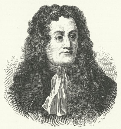 Jean de la Fontaine, francuski bajkopisarz (grafika) autorstwa German School