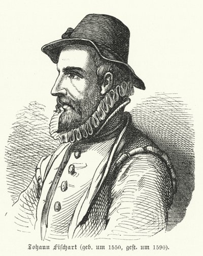Johann Fischart, niemiecki pisarz i satyryk (grafika) autorstwa German School