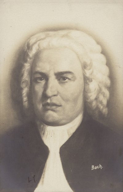 Johann Sebastian Bach, niemiecki kompozytor, organista, klawesynista, altowiolista i skrzypek epoki baroku (1685-1750) autorstwa German School