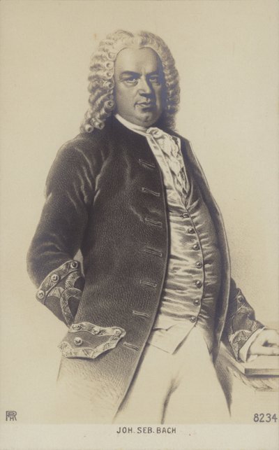 Johann Sebastian Bach, niemiecki kompozytor, organista, klawesynista, altowiolista i skrzypek epoki baroku (1685-1750) autorstwa German School