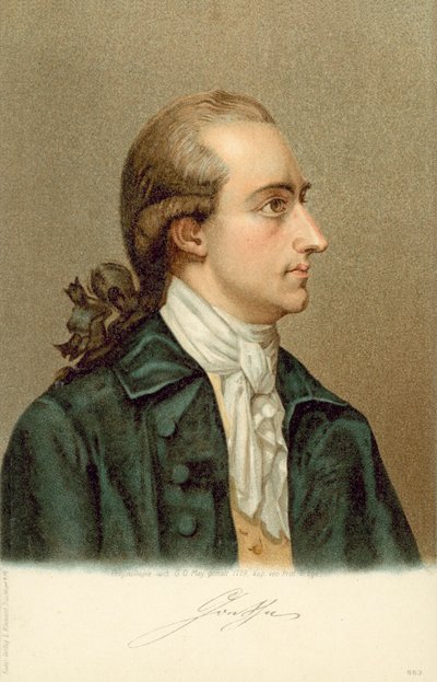 Johann Wolfgang von Goethe (1749-1832), niemiecki pisarz i mąż stanu. autorstwa German School