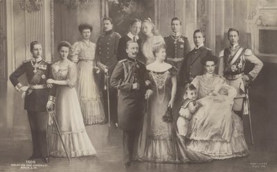 Cesarz Niemiec Wilhelm II i jego rodzina autorstwa German School