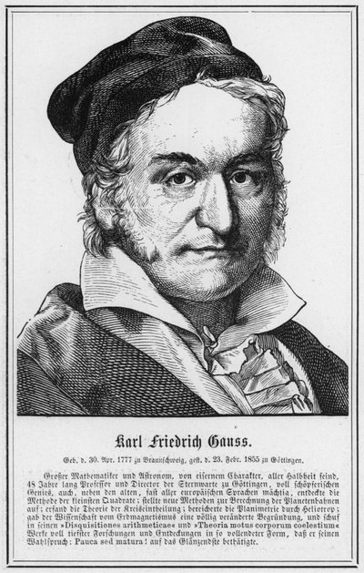 Karl Friedrich Gauss (grafika) autorstwa German School