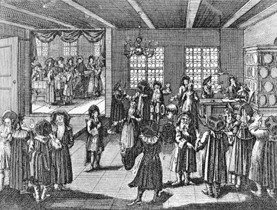 Ketuba autorstwa Georga Puschnera z ceremonii żydowskiej Kirchnera, 1726 autorstwa German School