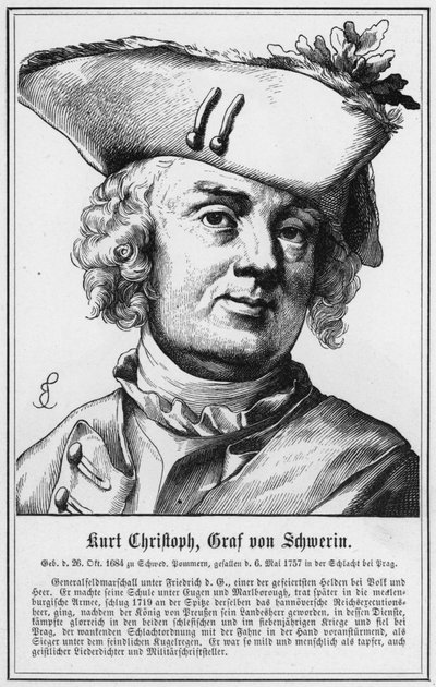 Kurt Christoph, hrabia Schwerin (grafika) autorstwa German School