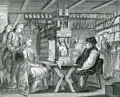 Apteka Rustykalna, grafika Bartolomausa Hubnera (1727-1795), 1774 autorstwa German School