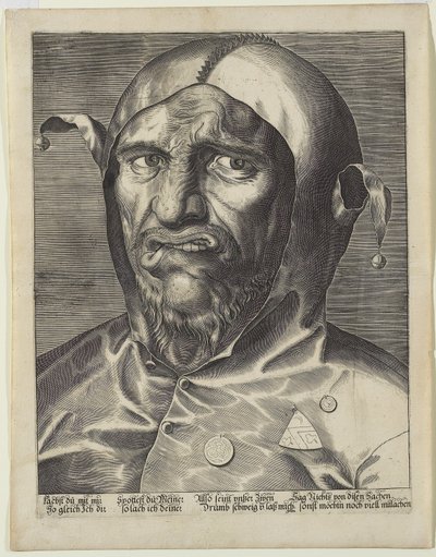 Duża głowa błazna, ok. 1600 autorstwa German School