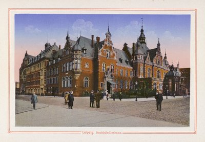 Lipsk, dom księgarza (kolorowa litografia) autorstwa German School