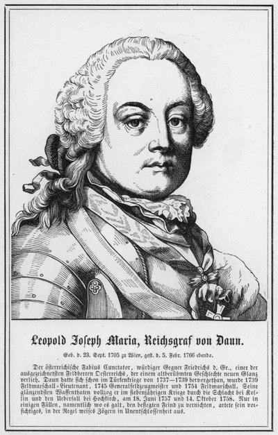 Leopold Joseph Maria, cesarski hrabia Daun (grafika) autorstwa German School