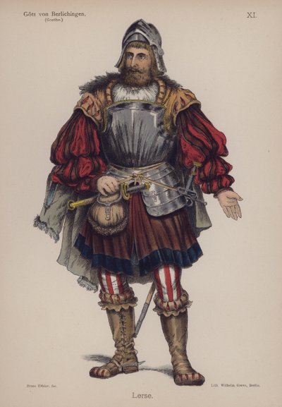 Lerse z Gotz von Berlichingen Goethego (kolor lito) autorstwa German School