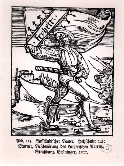 Wolność, ilustracja buntu chłopskiego, 1522 autorstwa German School