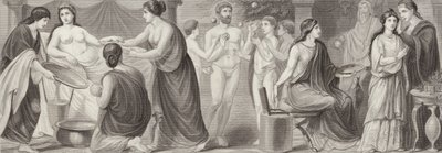 Życie w starożytnym Rzymie. Ilustracja do Atlasu Bilder (grawerowanie) autorstwa German School