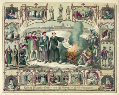 Życie Marcina Lutra i Bohaterowie Reformacji!, wyd. 1874. autorstwa German School