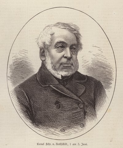 Lionel de Rothschild, brytyjski bankier, polityk i filantrop (grafika) autorstwa German School