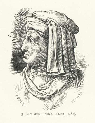 Luca della Robbia, włoski rzeźbiarz renesansowy (grafika) autorstwa German School