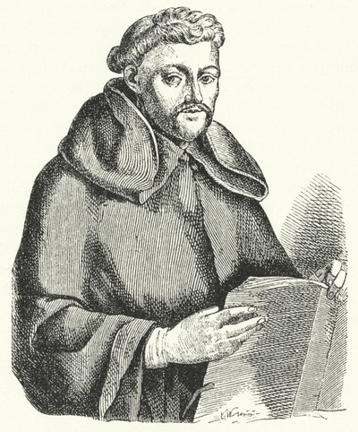 Luis de Leon , hiszpański poeta liryczny (grafika) autorstwa German School