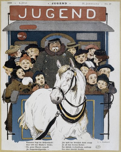 Dużo dzieci w omnibusie -w „Jugend”” autorstwa German School