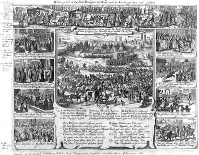 Uroczystości weselne Wolfganga Wilhelma, palatyna Neuburga i Magdeleny Bawarskiej w 1613 roku autorstwa German School