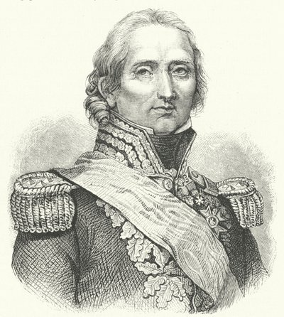 Marszałek Nicolas Soult, francuski żołnierz (grafika) autorstwa German School
