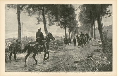 Spotkanie Bismarcka i Napoleona III po bitwie pod Sedanem, wojna francusko-pruska, 2 września 1870 autorstwa German School