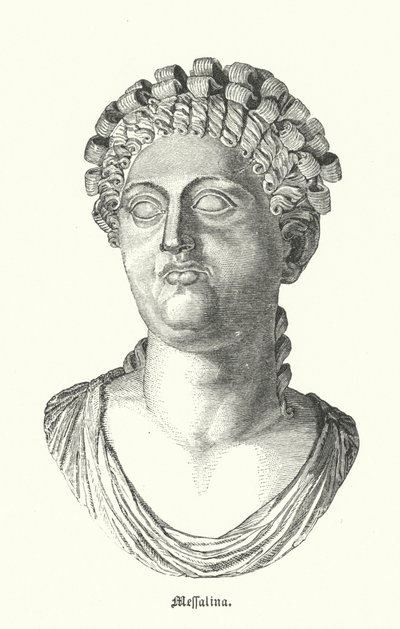 Messalina, trzecia żona cesarza rzymskiego Klaudiusza (rycina) autorstwa German School