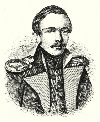 Michaił Lermontow, rosyjski poeta, pisarz i malarz autorstwa German School