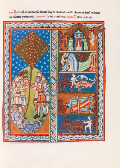 Miniatura z Liber Scivias autorstwa Hildegardy z Bingen, ok. 1175 (faks) autorstwa German School