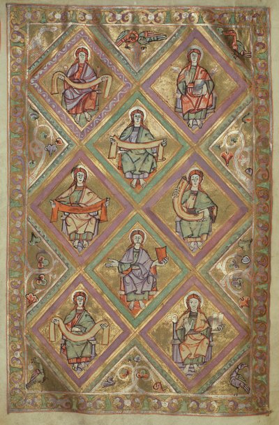 Pani Czart. 1207 IV, k.9v Życie Chrystusa według św. Mateusza, z Ewangeliarium katedry płockiej ok.1075 autorstwa German School